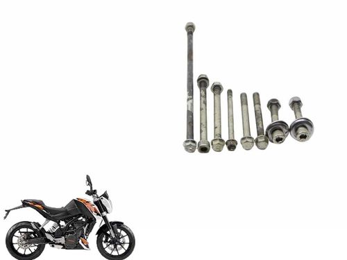 Kit Parafuso Fixação Motor Ktm Duke 200 15-21 Usad