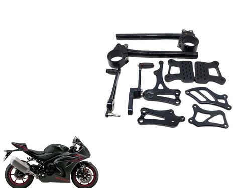 Kit Sup. Pedaleiras e Guidão Suzuki Gsxr Srad 1000 18-23c/detalhe