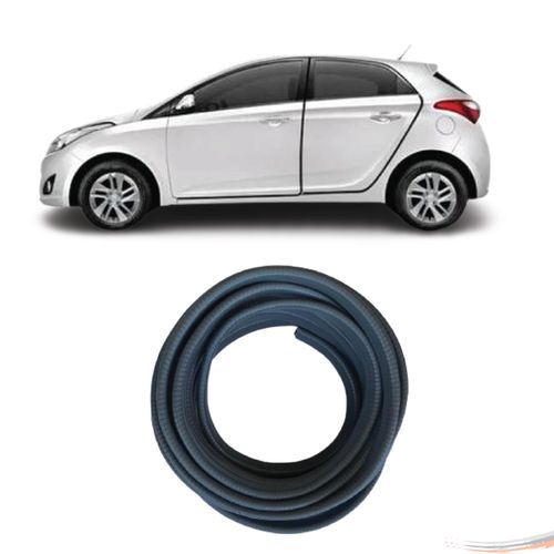 Borracha Protetora Borda Portas Carro Universal 5 m Cinza