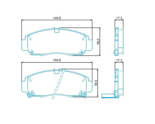 PASTILHA DE FREIO FORD - RANGER 2.5 FLEX/2.2D/3.2D 4X2/4X4 13/