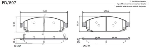PASTILHA DE FREIO HONDA - (D/LD) CRV 12/20