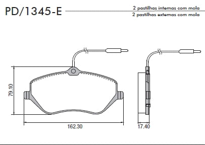 PASTILHA DE FREIO MITSUBISHI - (D) PAJERO TR4 02/