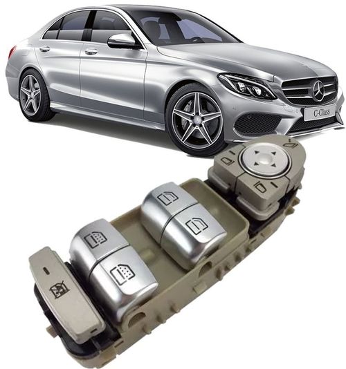 Botao Vidro Eletrico Mercedes C180 C200 C250 C300 C63 de 2014 a 2019 - Bege