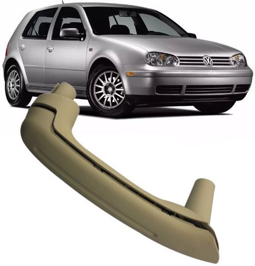 Puxador Da Porta Dianteira Golf Bora 1999 a 2013 Bege Caramelo Lado Passageiro