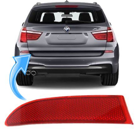 Olho De Gato Refletor Parachoque Traseiro Bmw X3 de 2011 à 2014 - Esquerdo