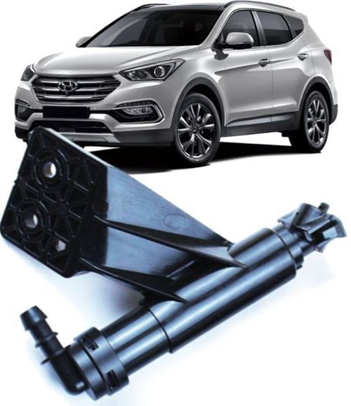 Esguicho Lavador do Farol Hyundai Santa Fé 3.3 V6 de 2014 à 2018 - Ld Esquerdo