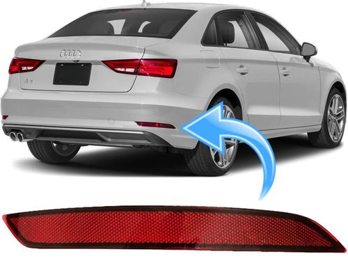 Refletor Olho Gato Parachoque Audi A3 Sedan de 2017 À 2019 - Direito