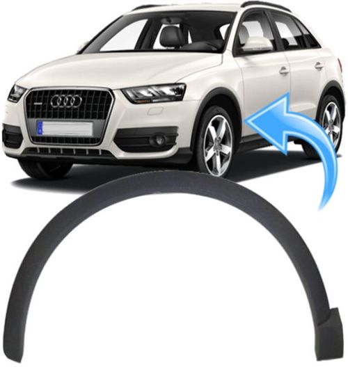 Moldura Friso do Paralama Dianteiro Audi Q3 de 2011 À 2019 - Ld Esquerdo - Poroso