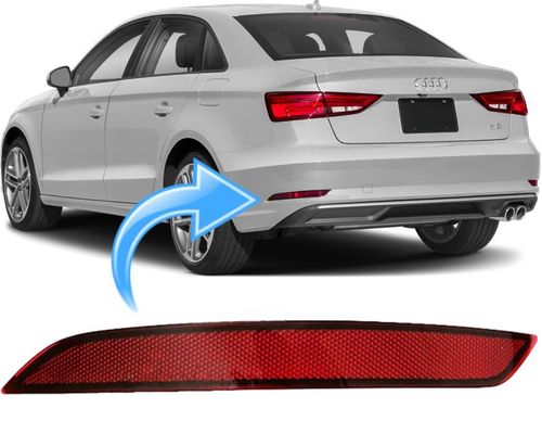 Refletor Olho Gato Parachoque Audi A3 Sedan de 2017 À 2019 - Esquerdo