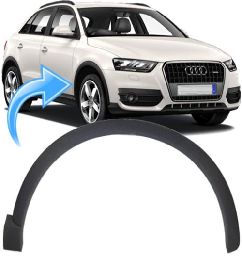 Moldura Friso do Paralama Dianteiro Audi Q3 de 2011 À 2019 - Ld Direito - Poroso