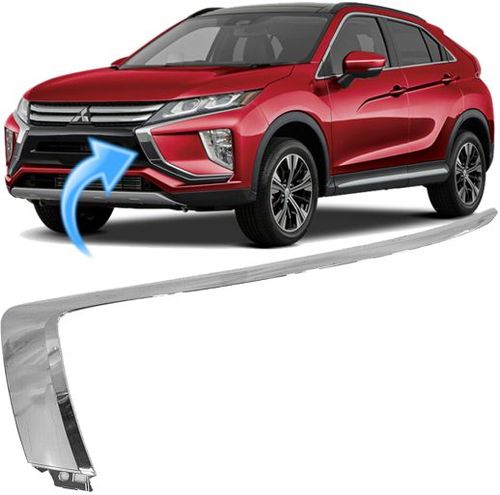 Moldura Superior Cromada Parachoque Eclipse Cross de 2018 À 2022 - Esquerdo