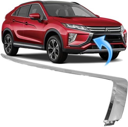 Moldura Superior Cromada Parachoque Eclipse Cross de 2018 À 2022 - Direito