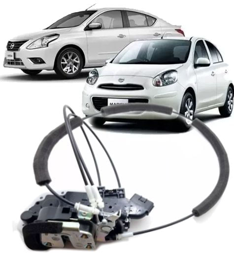 Fechadura Eletrica Versa e March de 2011 À 2022 - Traseira Esquerda