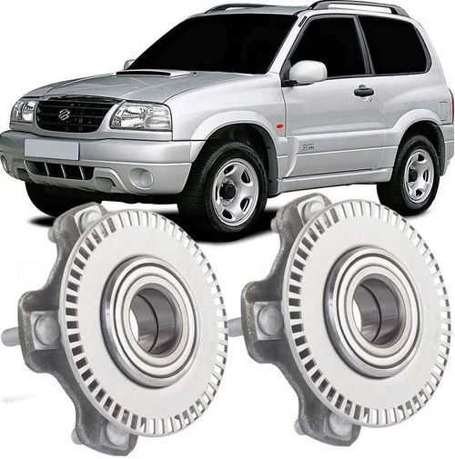 Kit 2 Cubos de Roda Dianteiro com Rolamento Vitara e Tracker 4x4 com Abs de 1999 À 2006