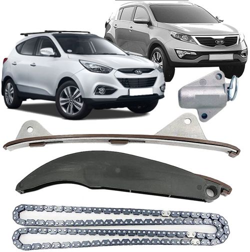 Kit Corrente Comando Elantra Ix35 Sportage 2.0 16V Flex Motor F4na