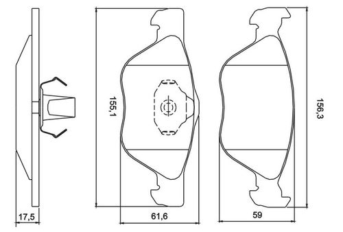 PASTILHA DE FREIO FORD - CORCEL/BELINA/DEL REY/SCALA/PAMPA TODOS MOTOR AE; PAMPA  MOTOR AP 4X4 (24DX30D)