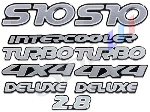 KIT EMBLEMA S10 INTERCOOLER TURBO 4X4 2.8 RESINADO 10 PEÇAS