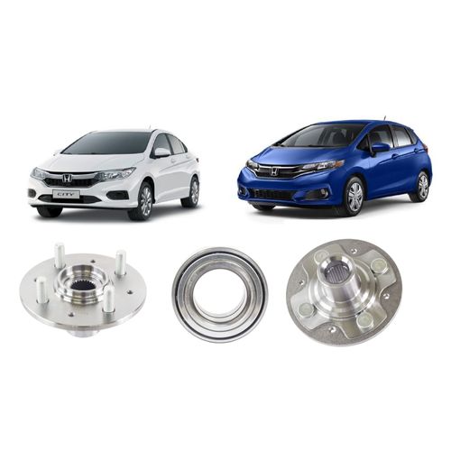 Cubo de Roda Dianteiro Honda City 1.5 Civic 1.7 LX EX LXL New Fit  + Rolamento de Roda