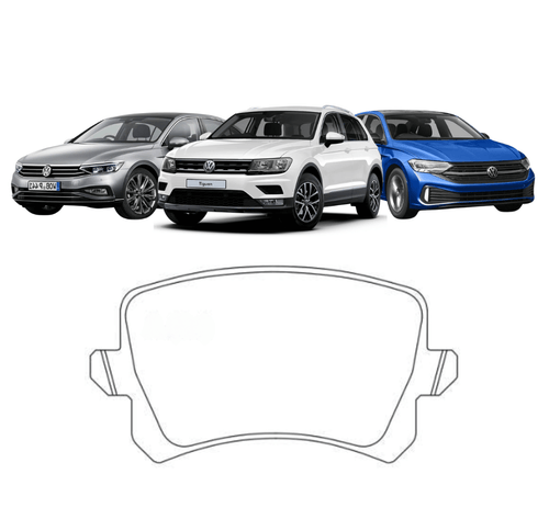 Pastilha De Freio Traseira VOLKSWAGEN Jetta 1.4 Passat 2010 em diante Tiguan 2.0 TSi 2006 em diante