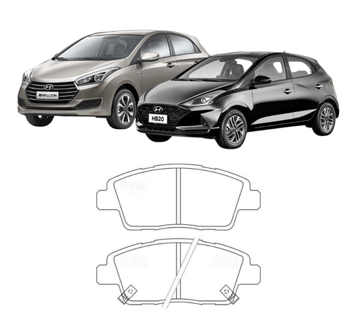 Pastilha de Freio Dianteiro HB20 1.0 12V 2012&gt;2019 Novo HB20 1.0 12V 2016&gt;2019