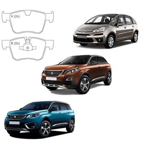 Pastilha de Freio dianteira Citroen C4 Picasso Peugeot 3008 Griffe 5008