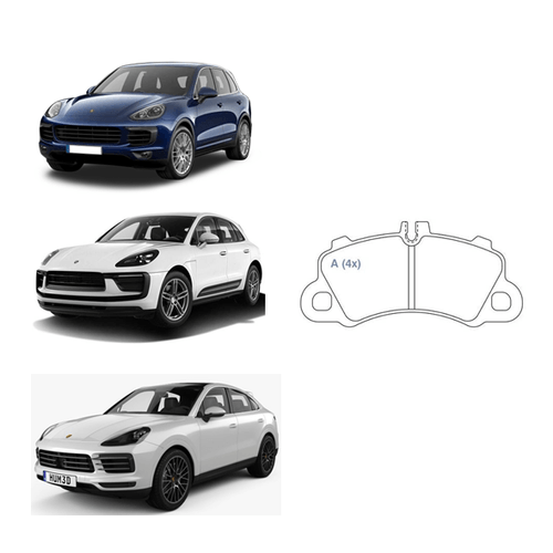 Pastilha de Freio dianteira PORSCHE Cayenne 2017 Coupe 2019 Macan 2014 (DETALHES NA DESCRIÇÃO)