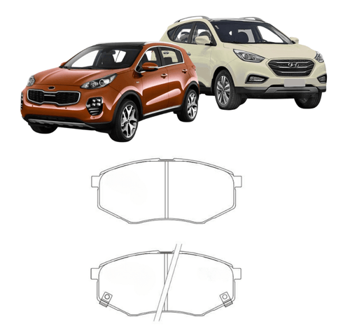 Pastilha de Freio HYUNDAI traseira ix20 ix35 Sonata Tucson KIA Soul II Sportage