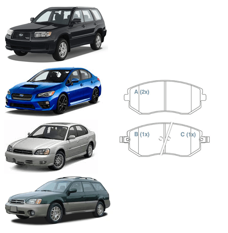 Pastilha de Freio dianteira SUBARU Forester Impreza Legacy (VER DESCRIÇÃO)
