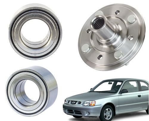 Cubo de Roda Dianteiro Hyundai Accent 1.5 16V 1994 a 2001 + Rolamento de Roda