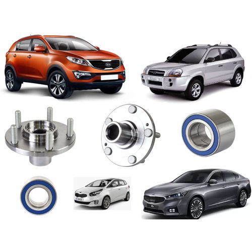 Cubo de Roda Dianteira KIA Cadenza 3.5 V6 11...Carens Sportage Hyundai Tucson+ Rolamento de Roda