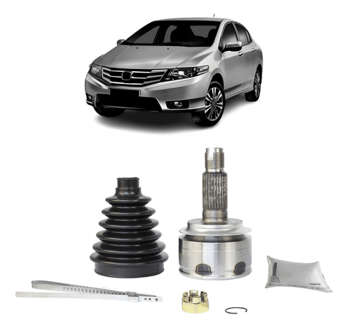 Junta Homocinetica Honda City 1.5 16v manual New Civic 1.8 16v automatico New Fit 1.5 16v 1.4 8v manual 2006 em diante 26x22 Dentes