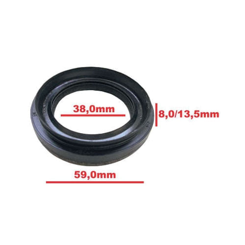 RETENTOR LATERAL COROA ESQUERDO - CAMBIO 6 MARCHAS RENAULT MASTER 2010 | .... - 38.00 X 60.00 X 13.00MM