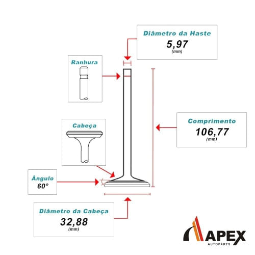 VALVULA ADMISSAO - PEUGEOT 206 | RENAULT CLIO 1.0 1.2 8V APOS 1998