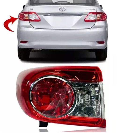 LANTERNA TRASEIRA ESQUERDA COROLLA 12/13 SEM LED SEM SOQUETE