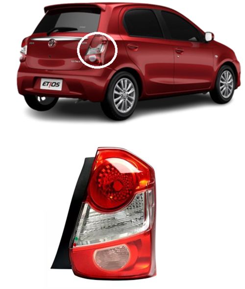 LANTERNA TRASEIRA DIREITA ETIOS 2012/2021 HATCH RÉ ROSA