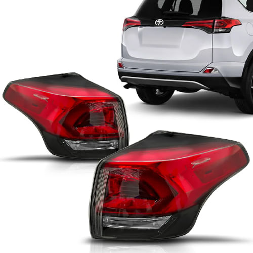LANTERNA TRASEIRA DIREITA RAV4 2016/2018 COM LED CANTO