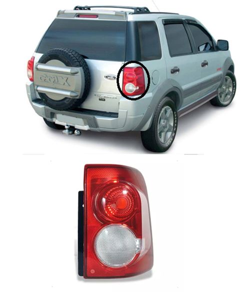 LANTERNA TRASEIRA DIREITA ECOSPORT 2008/2012 CRISTAL