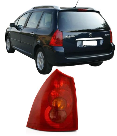 LANTERNA TRASEIRA ESQUERDA PEUGEOT 307 WAGON SW 2003/2006