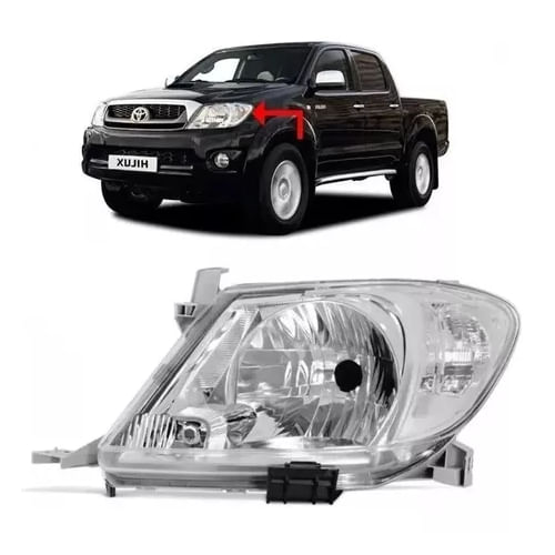 FAROL ESQUERDO HILUX 2008/2011 CRISTAL