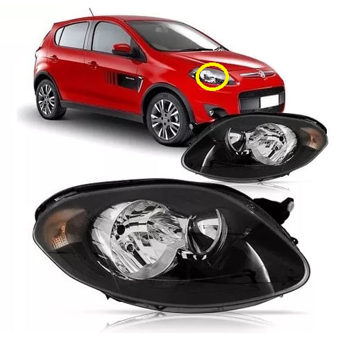 FAROL DIREITO PALIO 2012/2017 BLACK