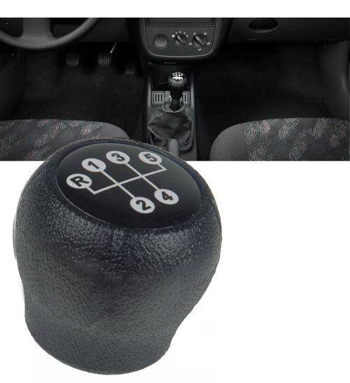 BOLA MANOPLA CAMBIO CORSA 1998/2000 PRETO 5MARCHAS RÉ FRENTE