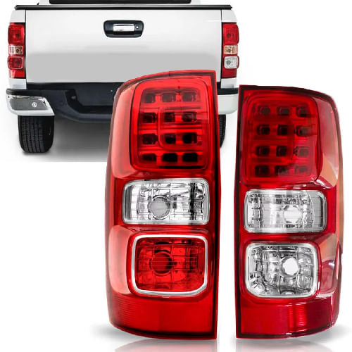 LANTERNA TRASEIRA ESQUERDA S10 12/13 COM LED