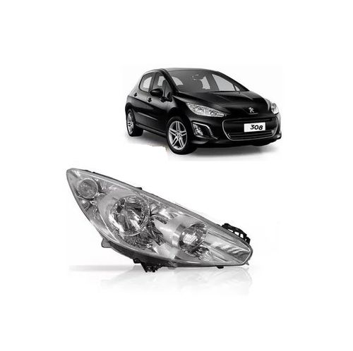 FAROL DIREITO PEUGEOT 308 2011/2015 MANUAL COM SOQUETE