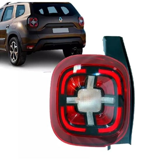 LANTERNA TRASEIRA ESQUERDA DUSTER 2021/2024 COM LED