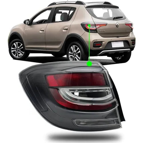 LANTERNA TRASEIRA ESQUERDA SANDERO STEPWAY 20/23 FUME (LED)