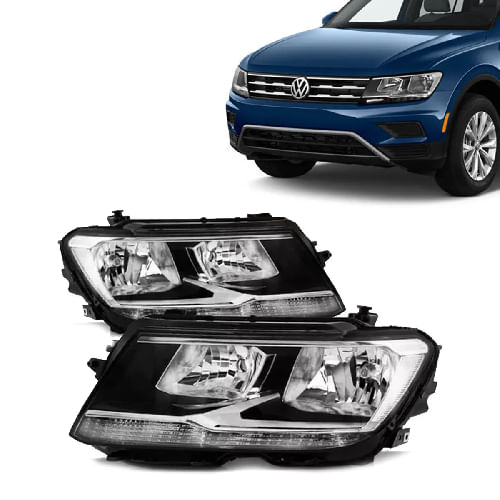 FAROL ESQUERDO TIGUAN 18/21 ELETRICO COM MOTOR COM LED DRL