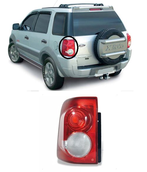 LANTERNA TRASEIRA ESQUERDA ECOSPORT 2008/2012 CRISTAL