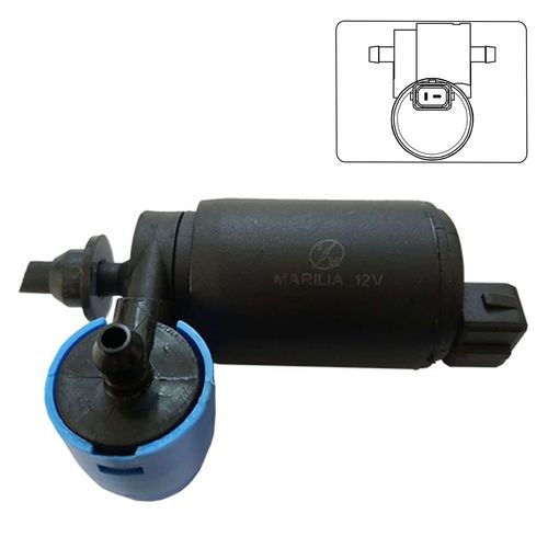 BOMBA MOTOR LIMPADOR LAVADOR PARABRISA ESGUICHO 2 SAIDAS 12V