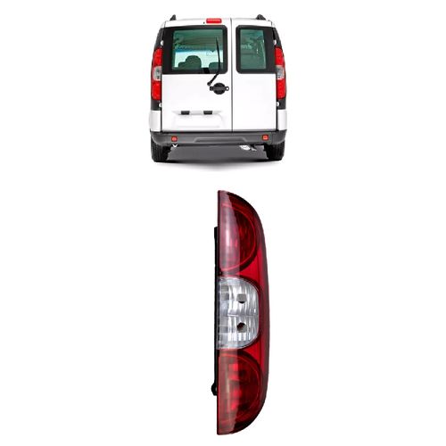 LANTERNA TRASEIRA DIREITA DOBLO 2009/2021 BICOLOR 3FUROS