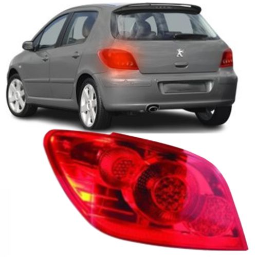 LANTERNA TRASEIRA ESQUERDA PEUGEOT 307 HATCH 2007/2012